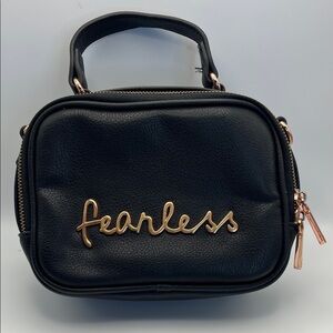 Charming Charlie Black Mini Bag with Gold Accents